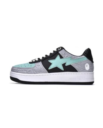 Bapesta Bathing Ape Bape Sta Low Grey Black 1H70-191-002